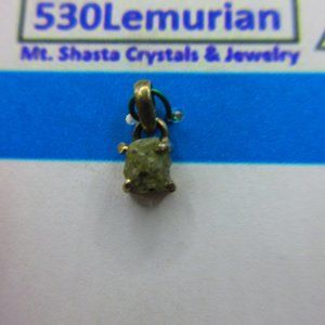 Raw Diamond Sterling Silver .925 Gemstone Pendant
